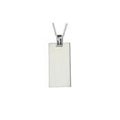 Sterling Silver Heavy Gents Ingot Pendant image