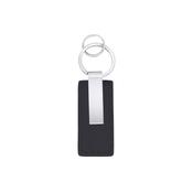 Fred Bennett Black Leather Key Chain with Engravable Tag image