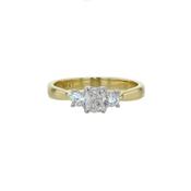 Cushion Shaped Three Stone Diamond Ring image