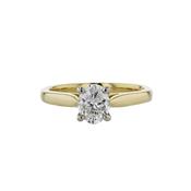Oval 1.20ct LAB Diamond Ring,18ct Yellow Gold &amp;amp; Platinum Setting image