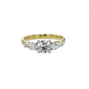Three Stone 1.44ct Engagement Ring with Pear-Shaped Side Diamonds image