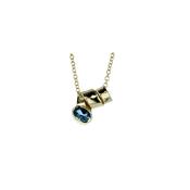 London Blue Topaz Gold Spiral Pendant image