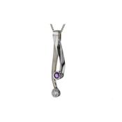 Sterling Silver Handforged Bezel set Pendant image