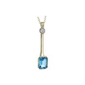 Bespoke 2.80ct London Blue Topaz &amp;amp; Diamond Pendant