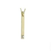 9ct Gold Ingot Pendant with White Gold Heart image
