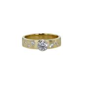 Bezel Set 0.37ct Diamond Ring in 18ct Yellow Gold image