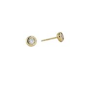 Bezel set 0.30ct Diamond Earrings, 18ct Yellow Gold image