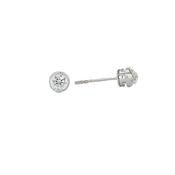 0.32ct Diamond Bezel-Set Stud Earring,18ct White Gold image