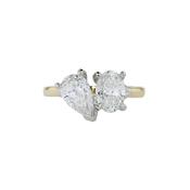 Toi et Moi, Pear and Oval LAB Diamond Ring image