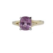 2.50ct Cushion Shaped Pink Spinel, 9ct Yellow Gold image
