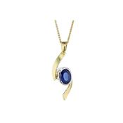1.58ct Oval Sapphire, Hand-Forged 18ct Yellow Gold Wave image