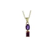 Garnet &amp;amp; Amethyst Bespoke Pendant – 9ct Gold image