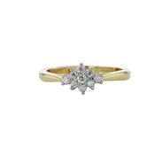 18ct Yellow Gold, Cluster Diamond Ring image