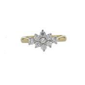 Marquise Shaped Cluster Diamond Ring, 18ct Gold image