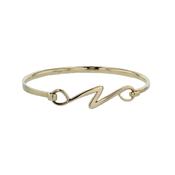 Handmade 9ct Yellow Gold Flip Top Bangle image