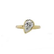 18ct Yellow Gold Pear Shape Diamond Engagement Ring image