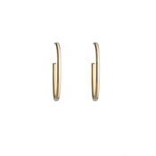Large open oval hoop earring