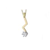 Hexagonal 1.08ct LAB Diamond Solitaire Pendant image