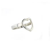 Open Heart Silver Ring image