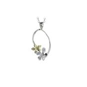 Handforged Gold and Silver Pendant with Burren Flowers image