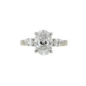 18ct Yellow Gold Lab Grown 2.35ct Lab Grown Diamond Three Stone Ring image