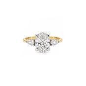 18ct Yellow Gold Lab Grown 2.42ct Lab Grown Diamond Three Stone Ring image