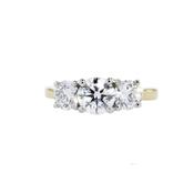 2ct Three-Stone Diamond Ring LAB Grown in 18ct Yellow Gold