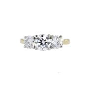 2ct Three-Stone Diamond Ring LAB Grown in 18ct Yellow Gold image