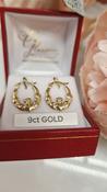9ct Gold Petite Claddagh Creole Hoop Earrings