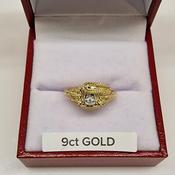 9ct Gold Baby \ kids Saddle Ring - (Sizes C-H Only)