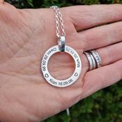 Family Circle Pendant &amp; Chain - Made to Order (10 - 14 Days)-Order before Dec 4th for Christmas delivery image
