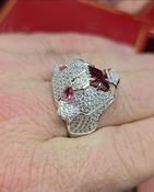 Panter Sterling Silver Mens Large Dress Ring image