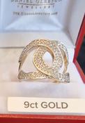 9ct Gold CZ Ladies Dress Ring image