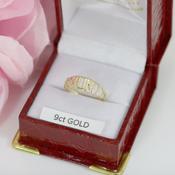 9ct Gold Elegant Mum Ring with Hearts image