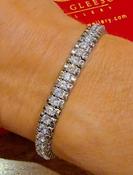 Sterling Silver Ladies CZ 'Tara' Presidential Style Bracelet