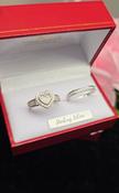 Sterling Silver Cubic Zirconia Heart Ring Set image