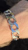 Sterling Silver Mens Chaps Link Bracelet Code: GBRS1