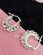 Spike Creole Hoop Small Sterling Silver Earrings