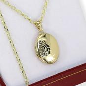9ct Gold Locket and 18" Chain - Complimentary photo fitting