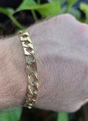 9ct Gold 'Brutus' Mens Curb Chaps Bracelet