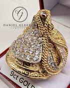 9ct Gold 'Marvel' CZ Saddle Ring image