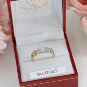 9ct Gold 2pt Natural Diamond Mum Dainty Ring image