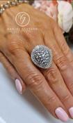 9ct Gold Cluster Tear Drop CZ Dress Ring