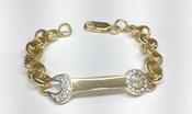 9ct Gold 6" Baby / Kids Spanner ID Bracelet