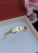 Pink Stone Baby ID Bangle with curved plate