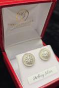 Sterling Silver Cubic Zirconia Stud Earring - Medium 11mm