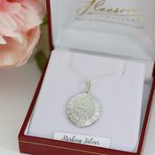 Sterling Silver Saint Christopher Medal &amp; Chain image