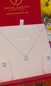 Necklace &amp; Earrings 'Reily' Sterling Silver Set &amp; Red Velvet Gift Box