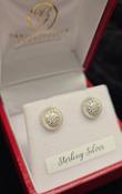 Sterling Silver Cubic Zirconia Stud Earring - Small 8mm