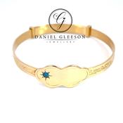 Baby ID Bangle with Baby Blue Stone
